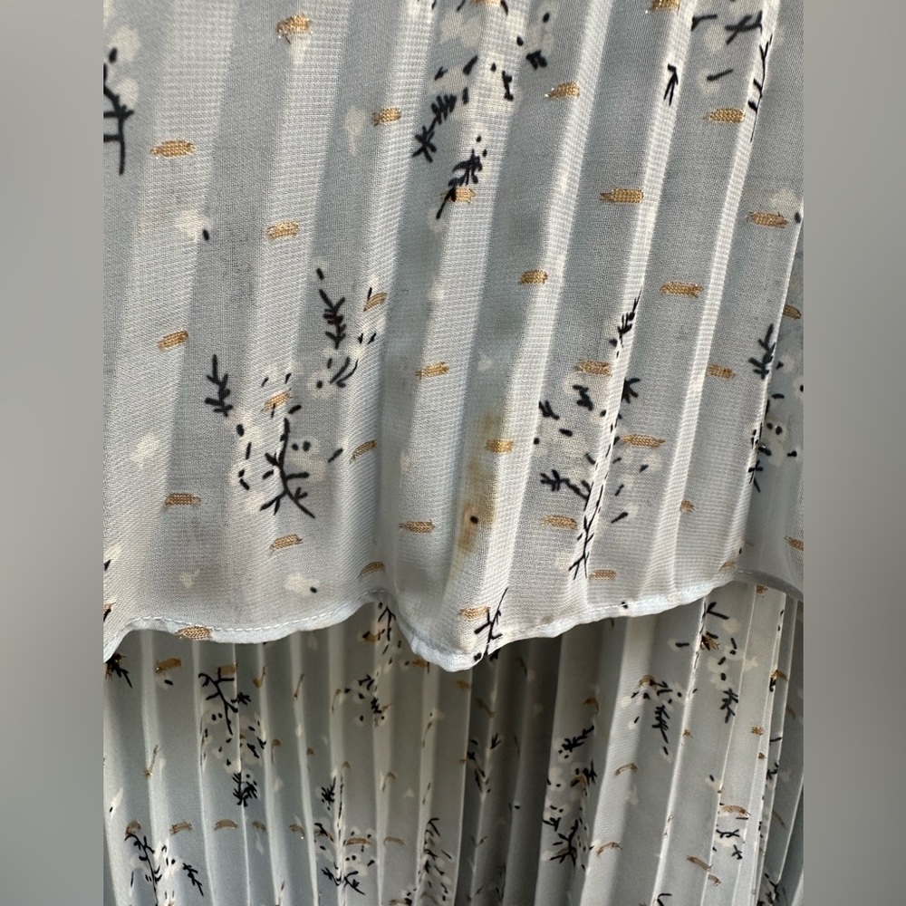 Self Portrait Blue Tiered Midi Dress - Picture 2 of 8